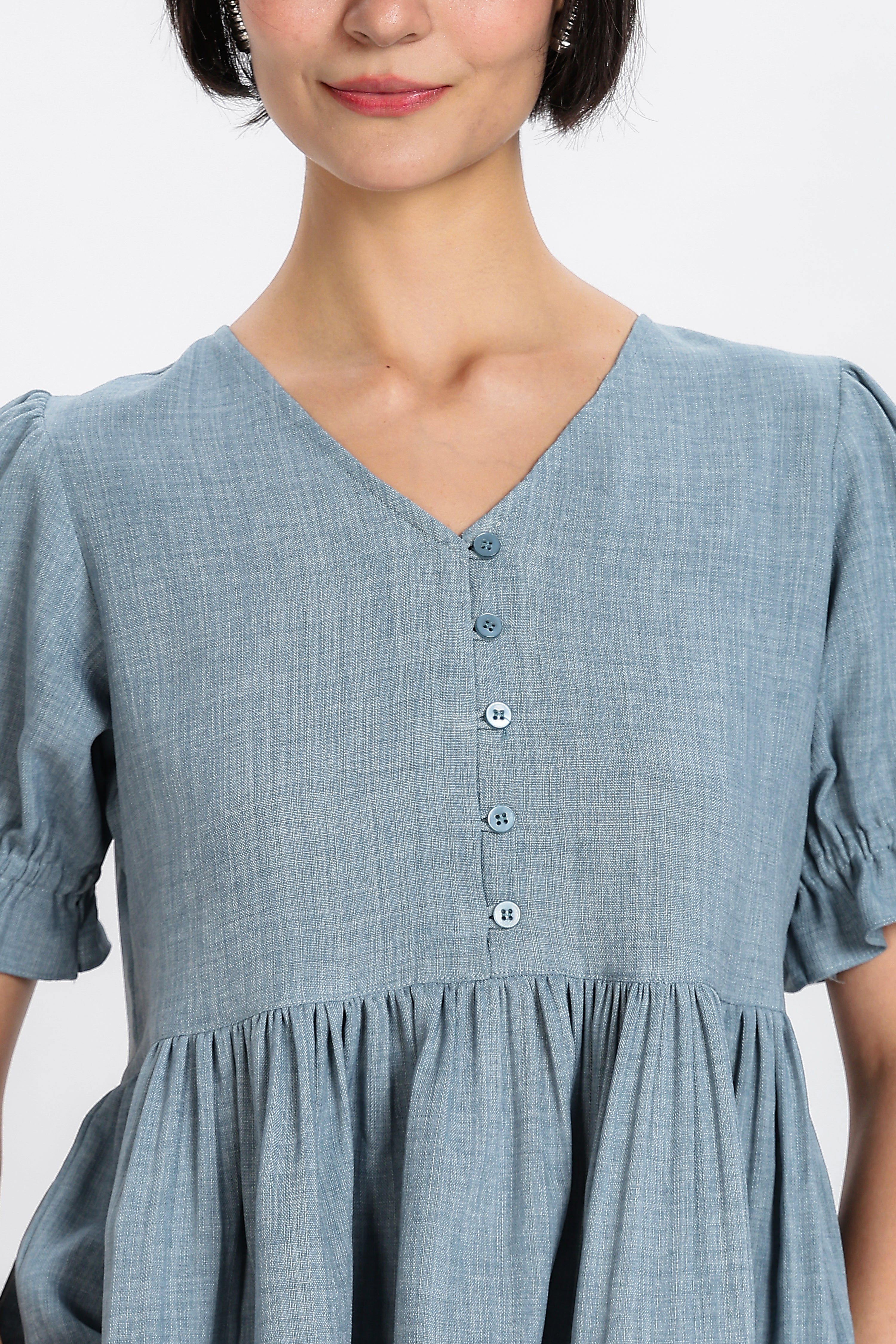 CASUAL TOP-DENIM BLUE