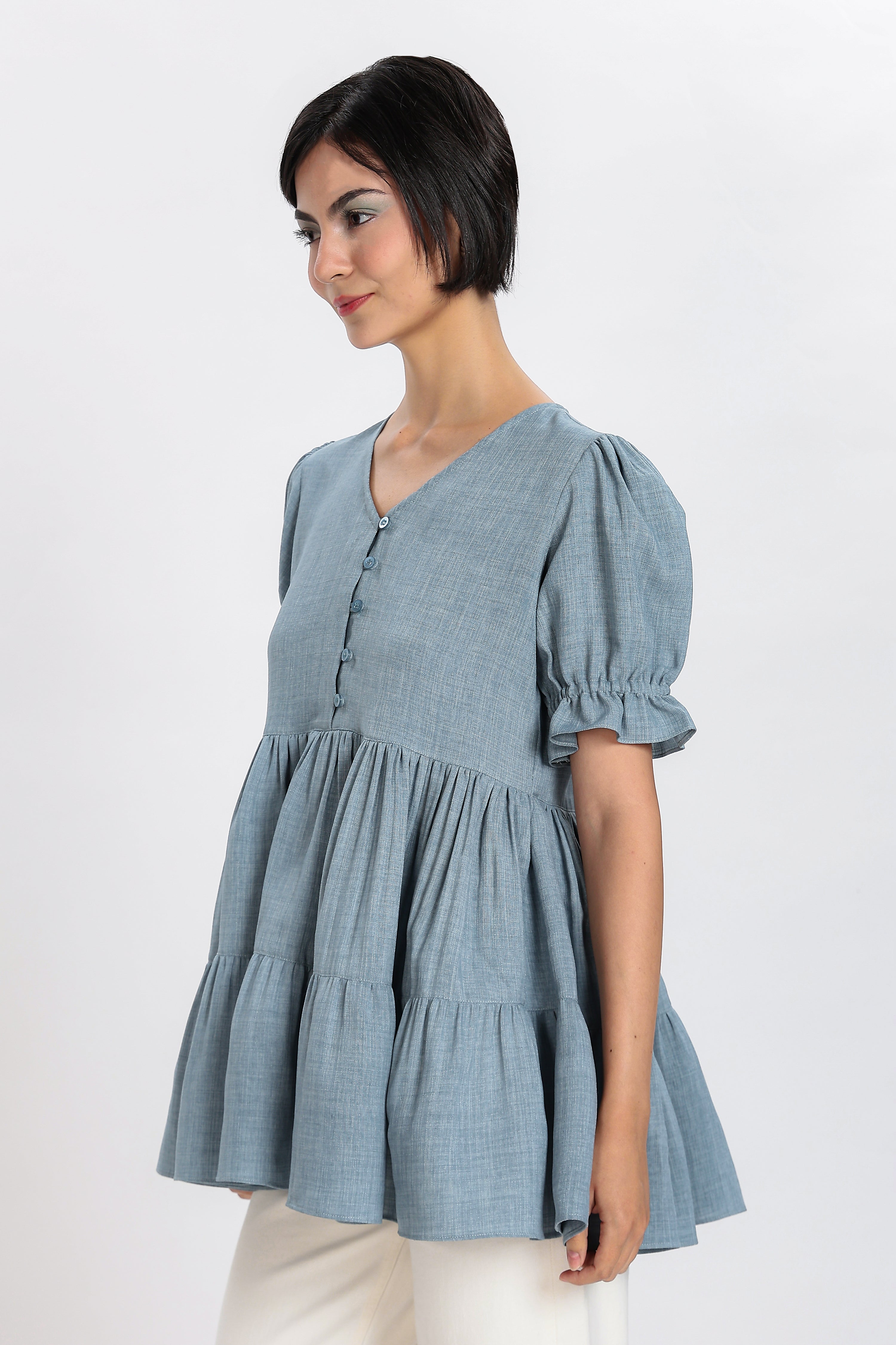 CASUAL TOP-DENIM BLUE