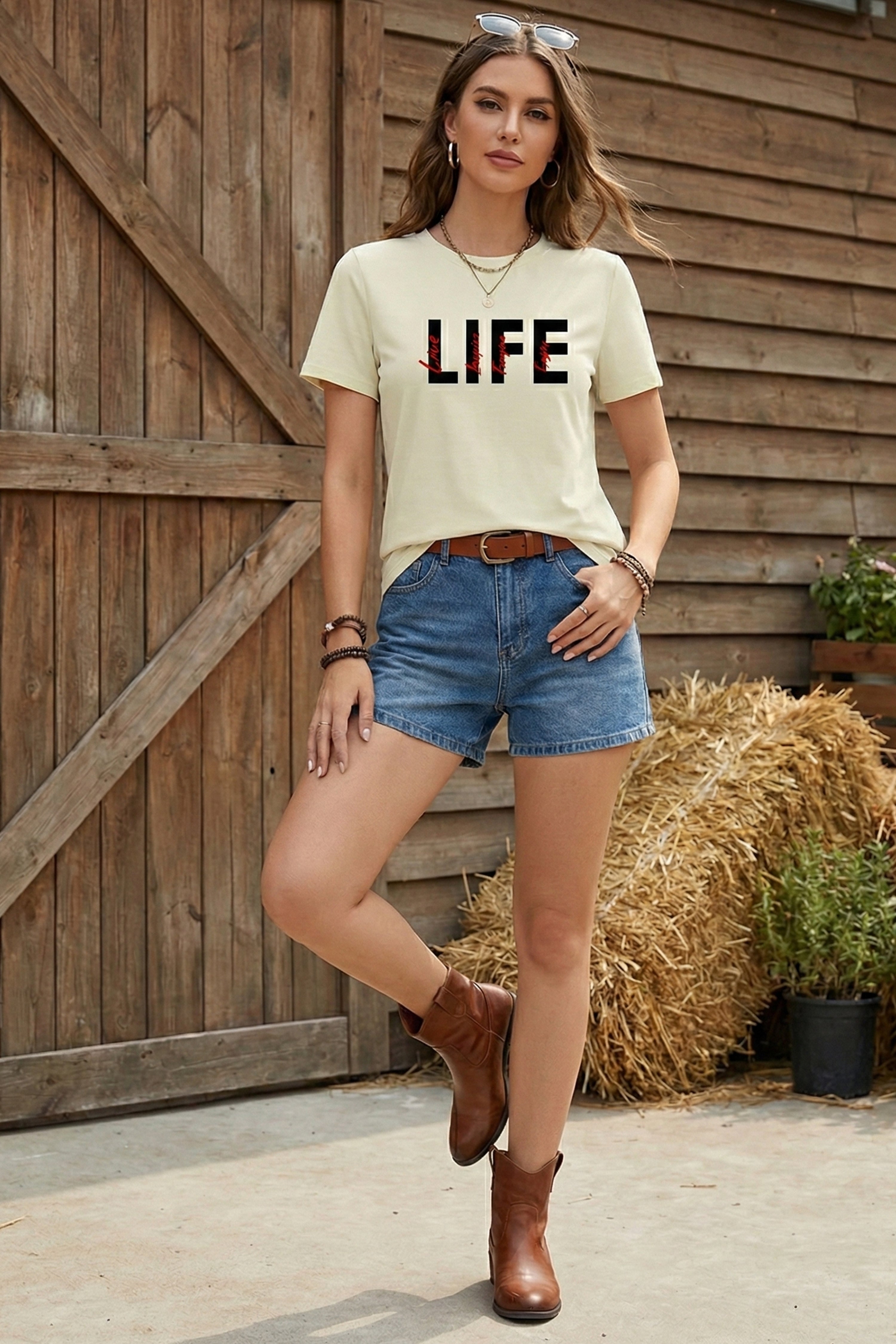 LIFE GRAPHIC PRINTED REGULAR TEE