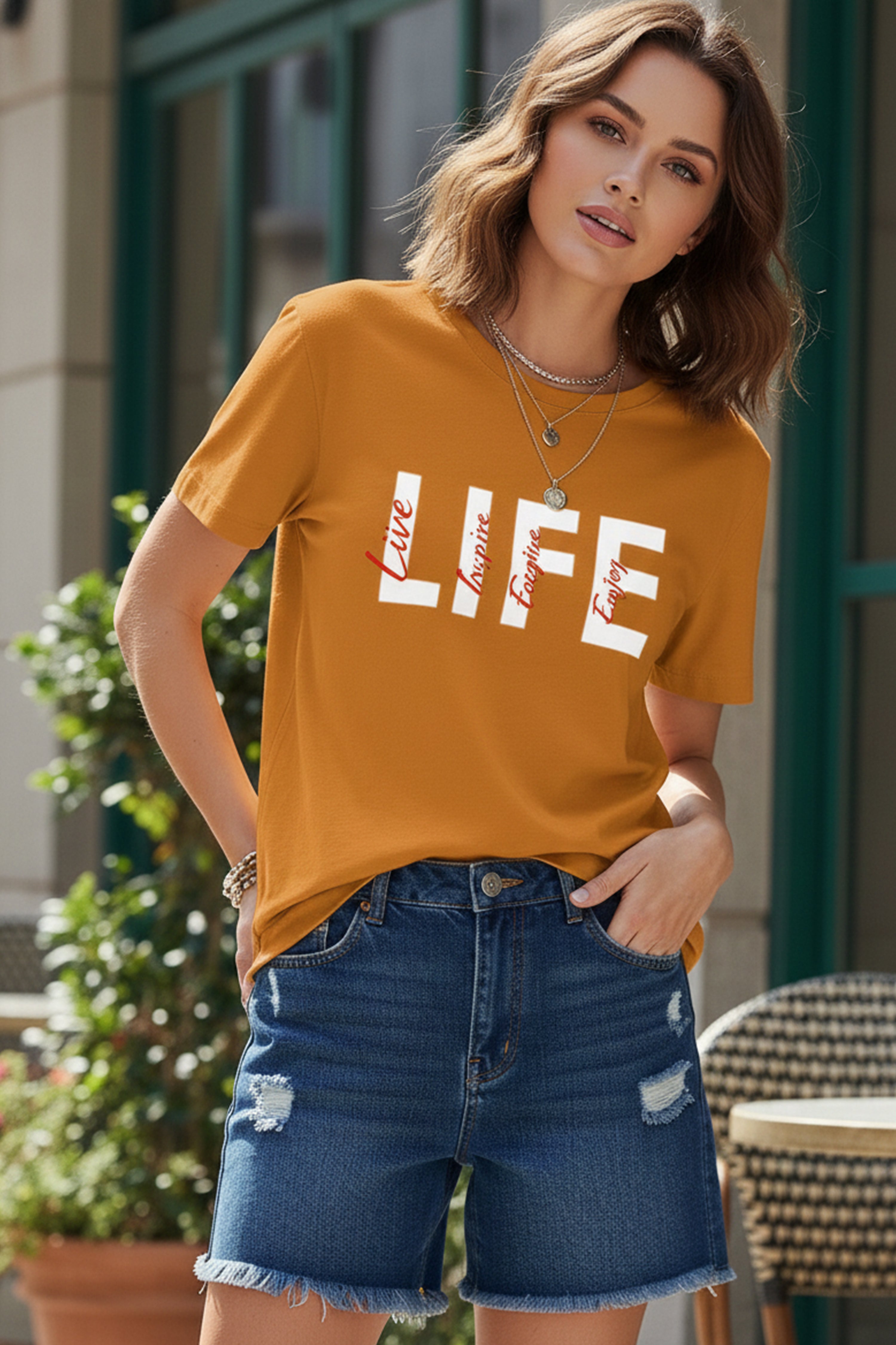 LIFE GRAPHIC PRINTED REGULAR TEE