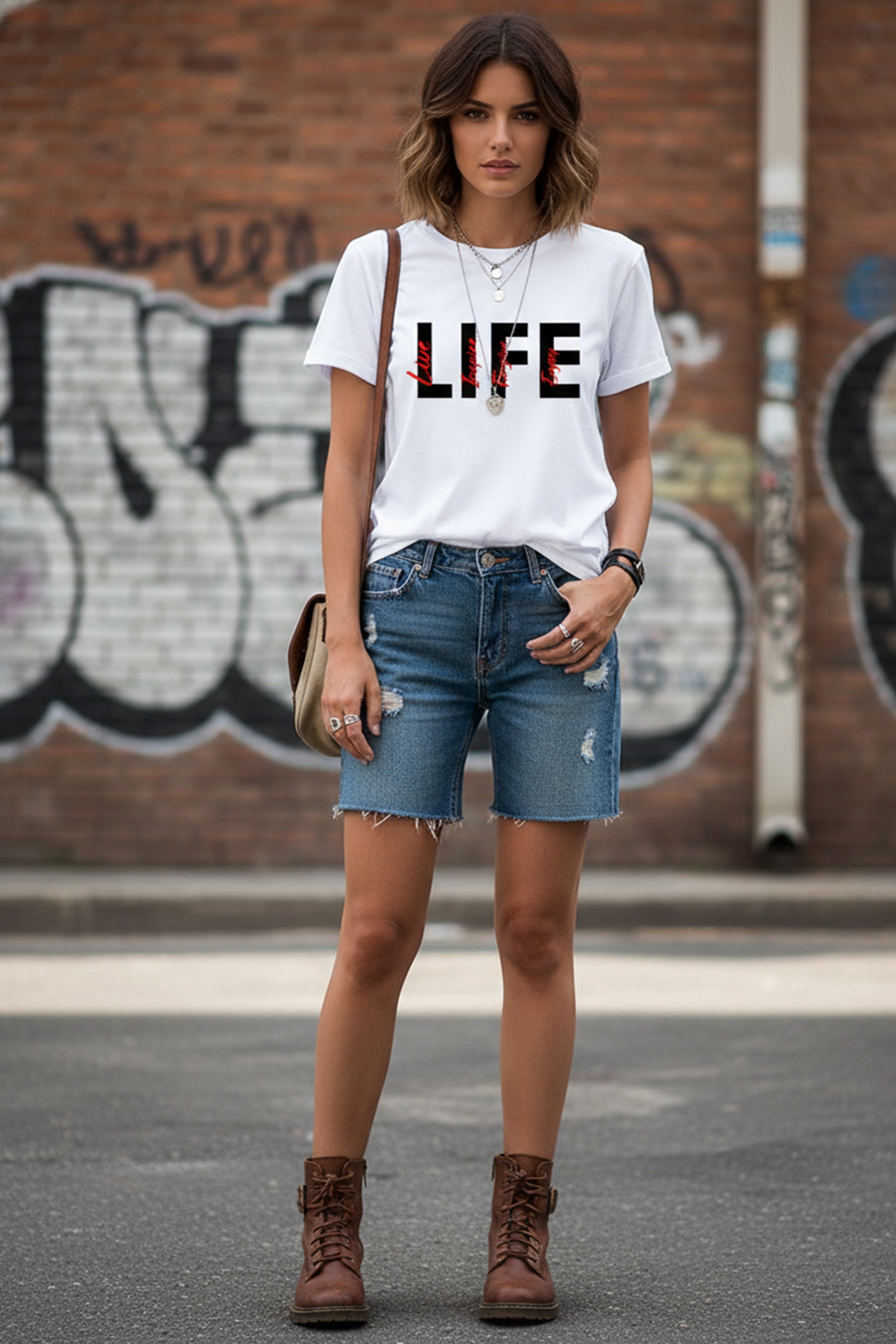 LIFE GRAPHIC PRINTED REGULAR TEE