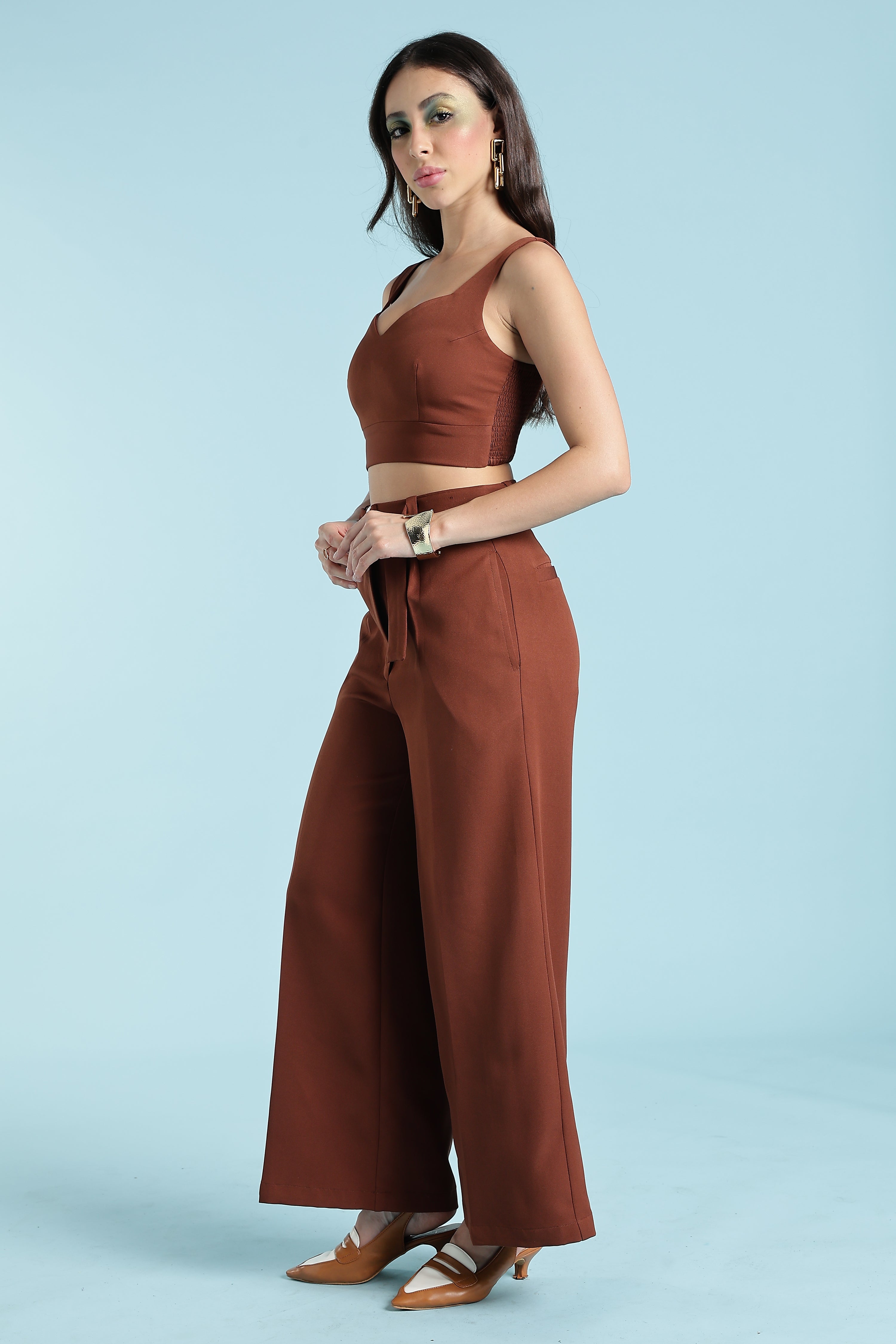 TANK TOP WITH PANT-RUST