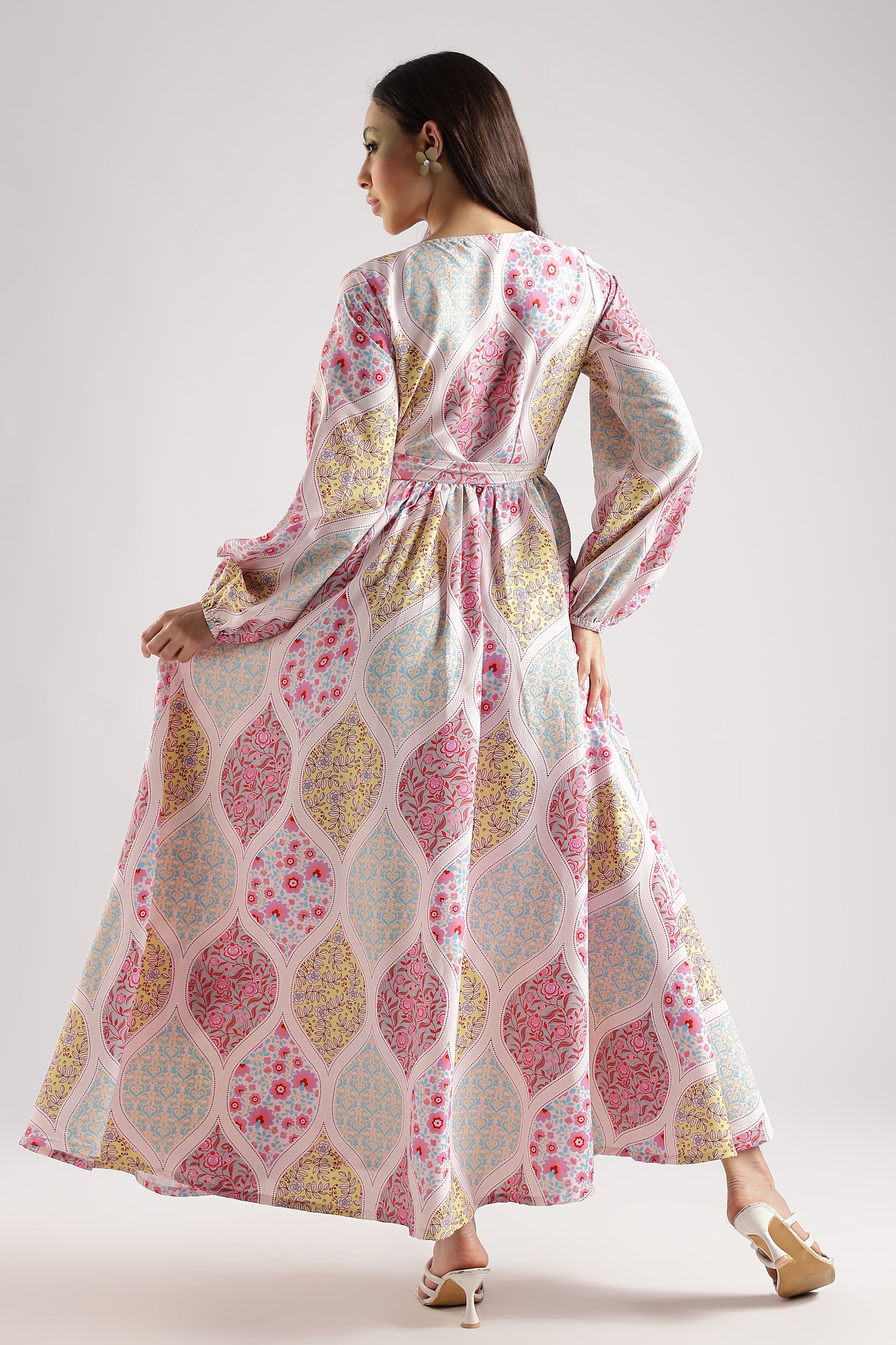 PAISLEY PRINTED MAXI DRESS