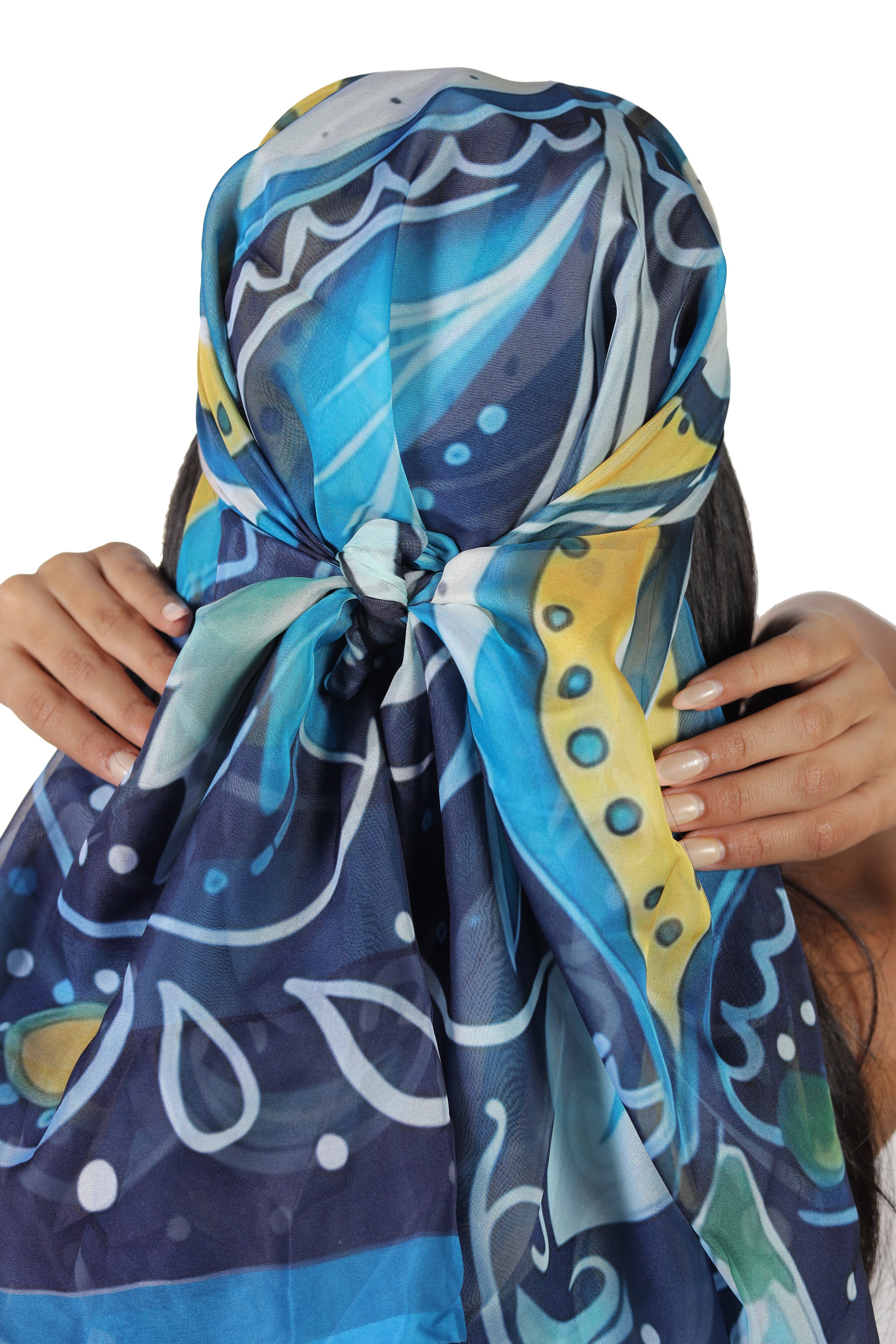 BLUE FLOWER SCARF