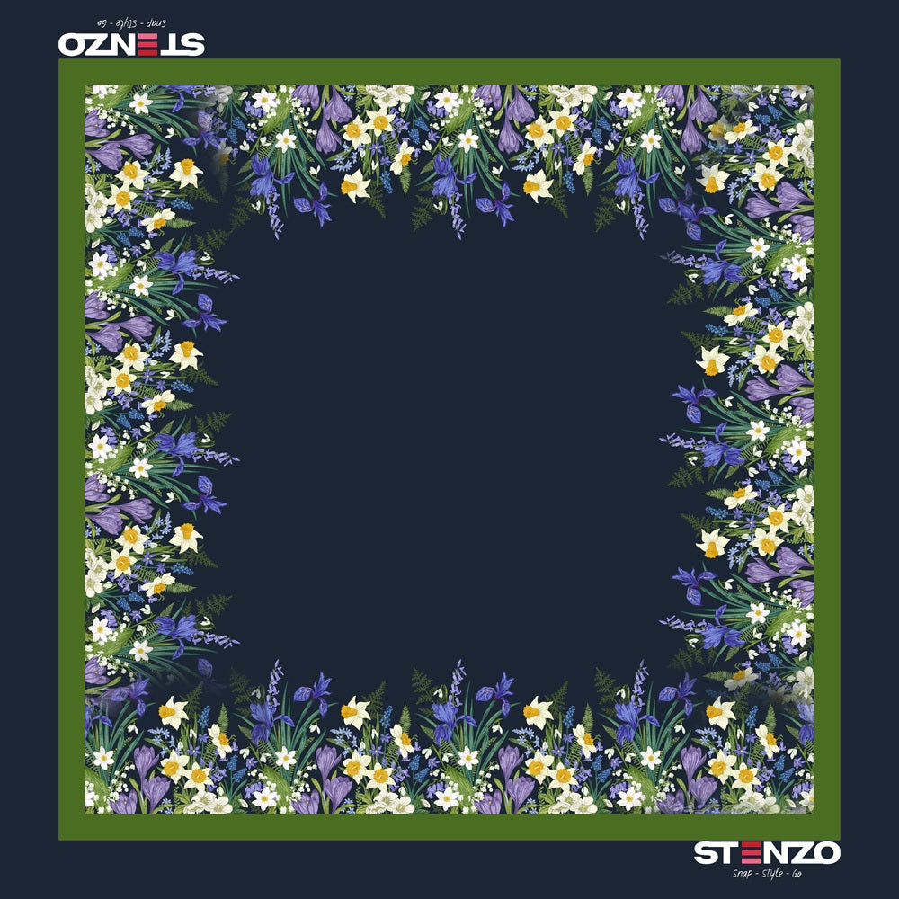 FLORAL FRAME SCARF