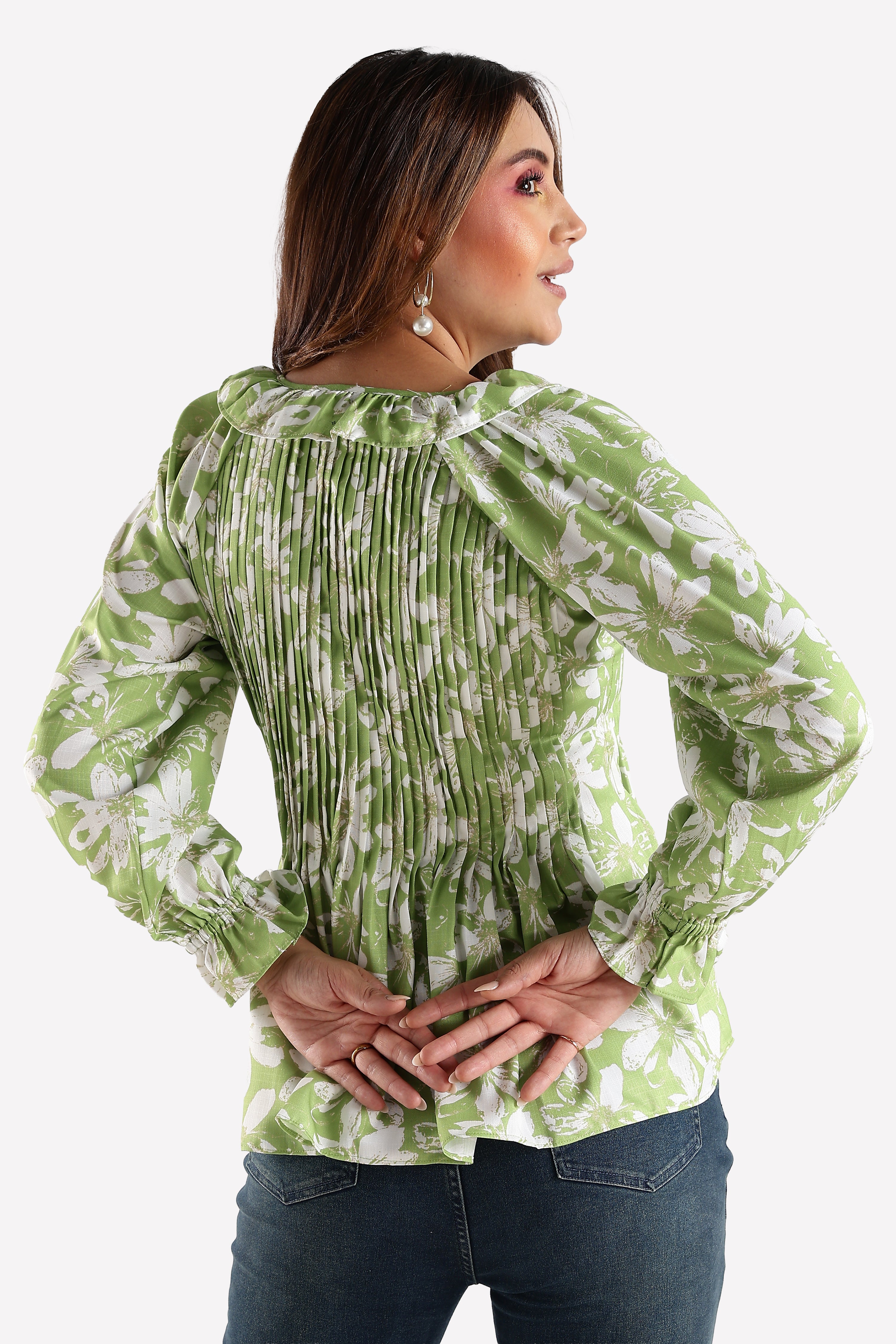 PRINTED TOP-GREEN