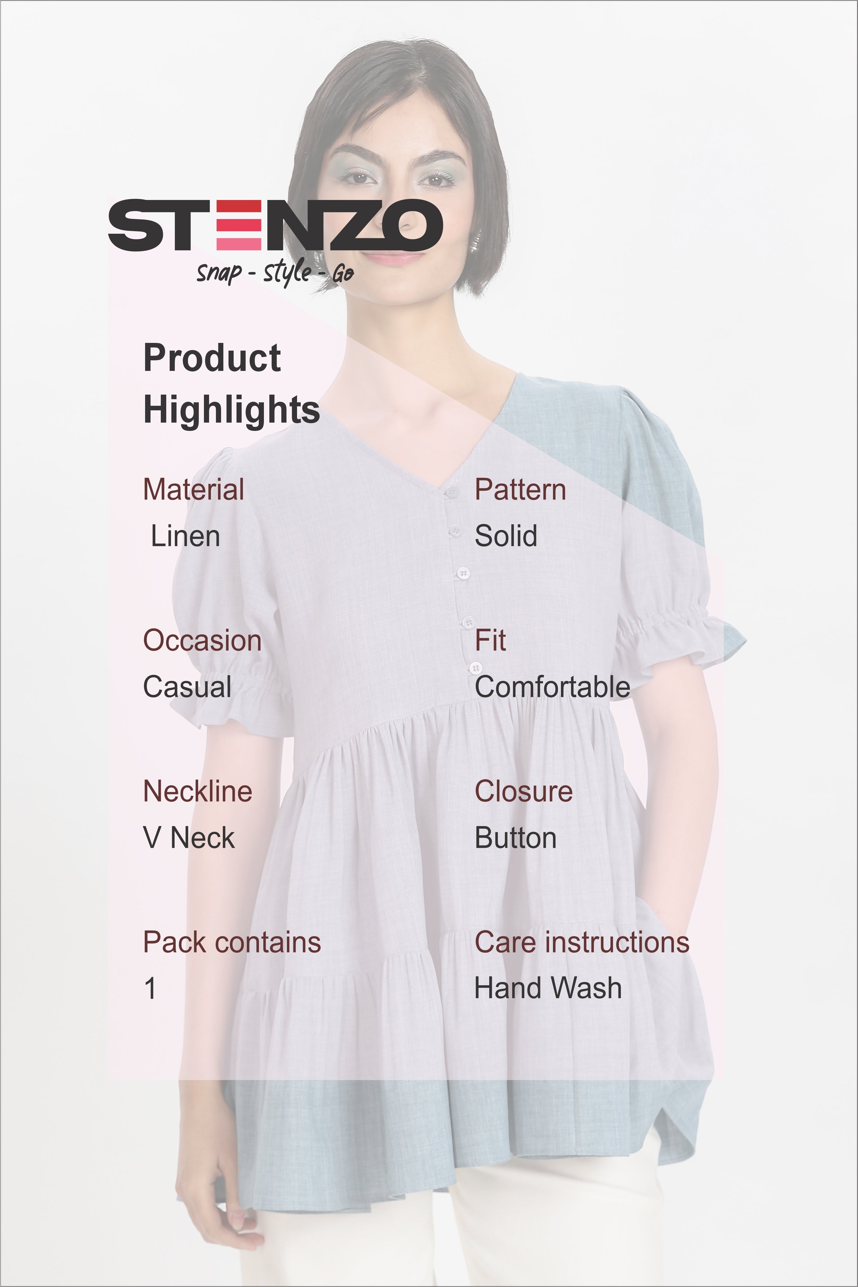 CASUAL TOP-DENIM BLUE