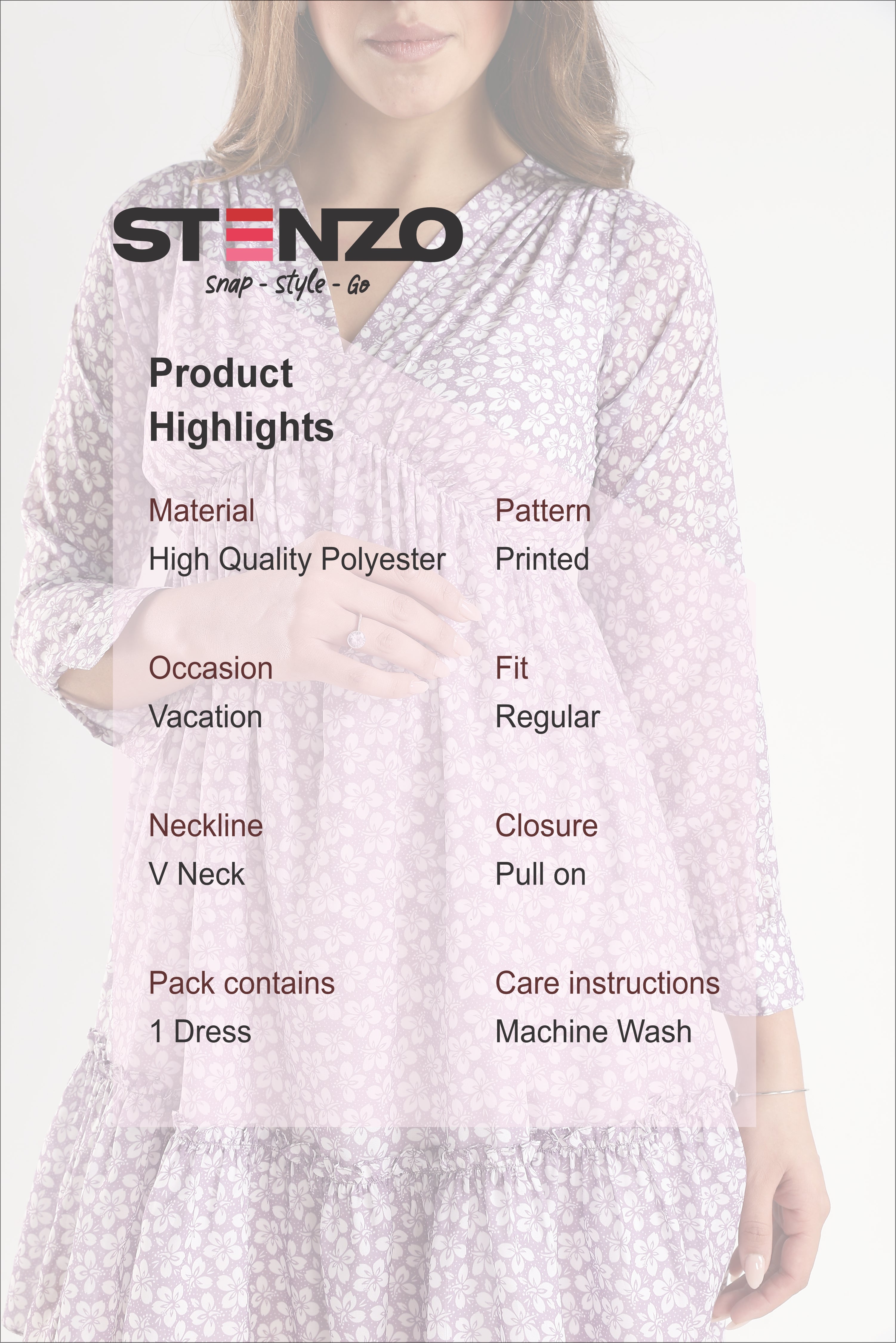 FLORA MINI DRESS-PURPLE