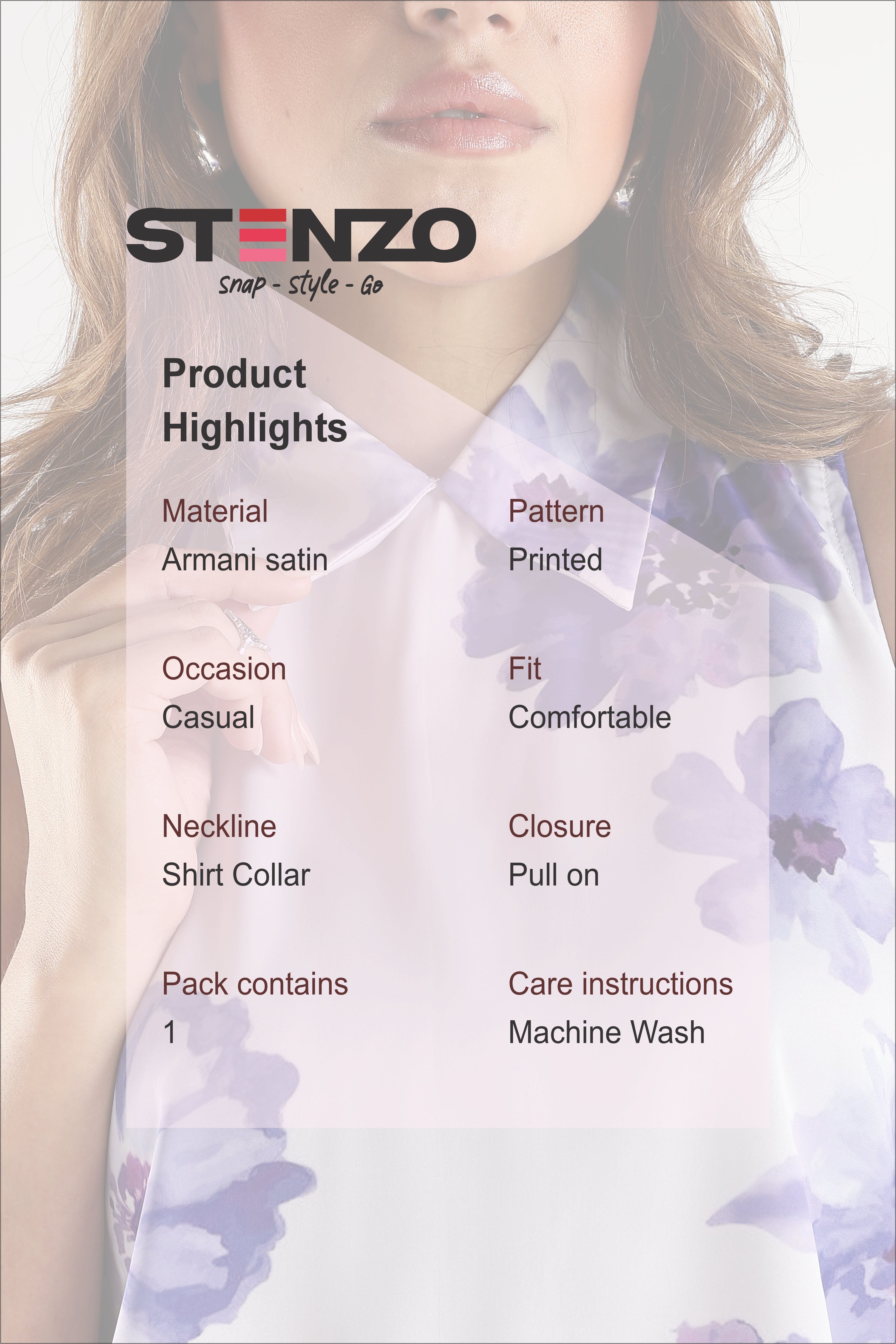 FLOWER PRINTED TOP-PURPLE