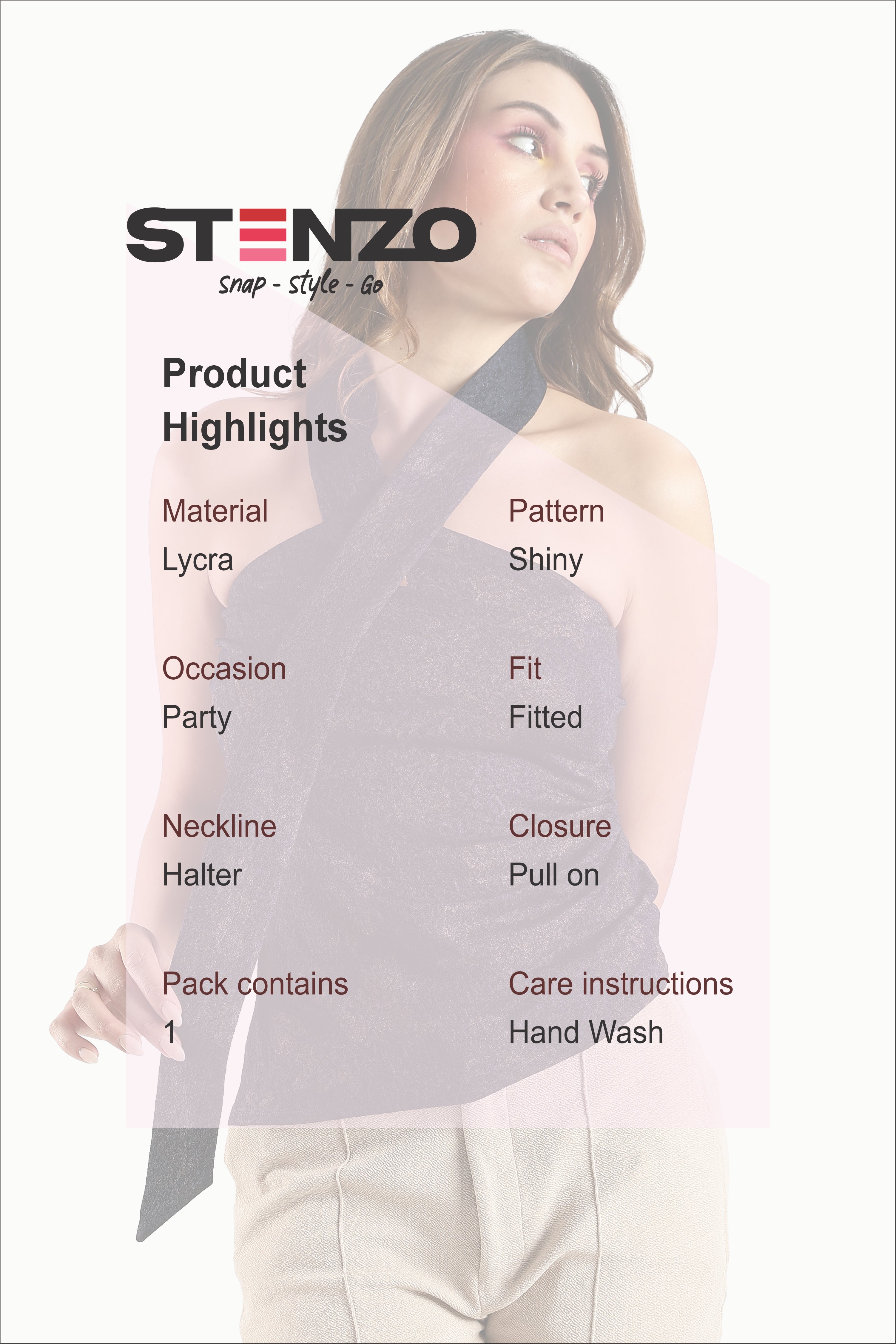 HALTER PARTY TOP-NAVY BLUE