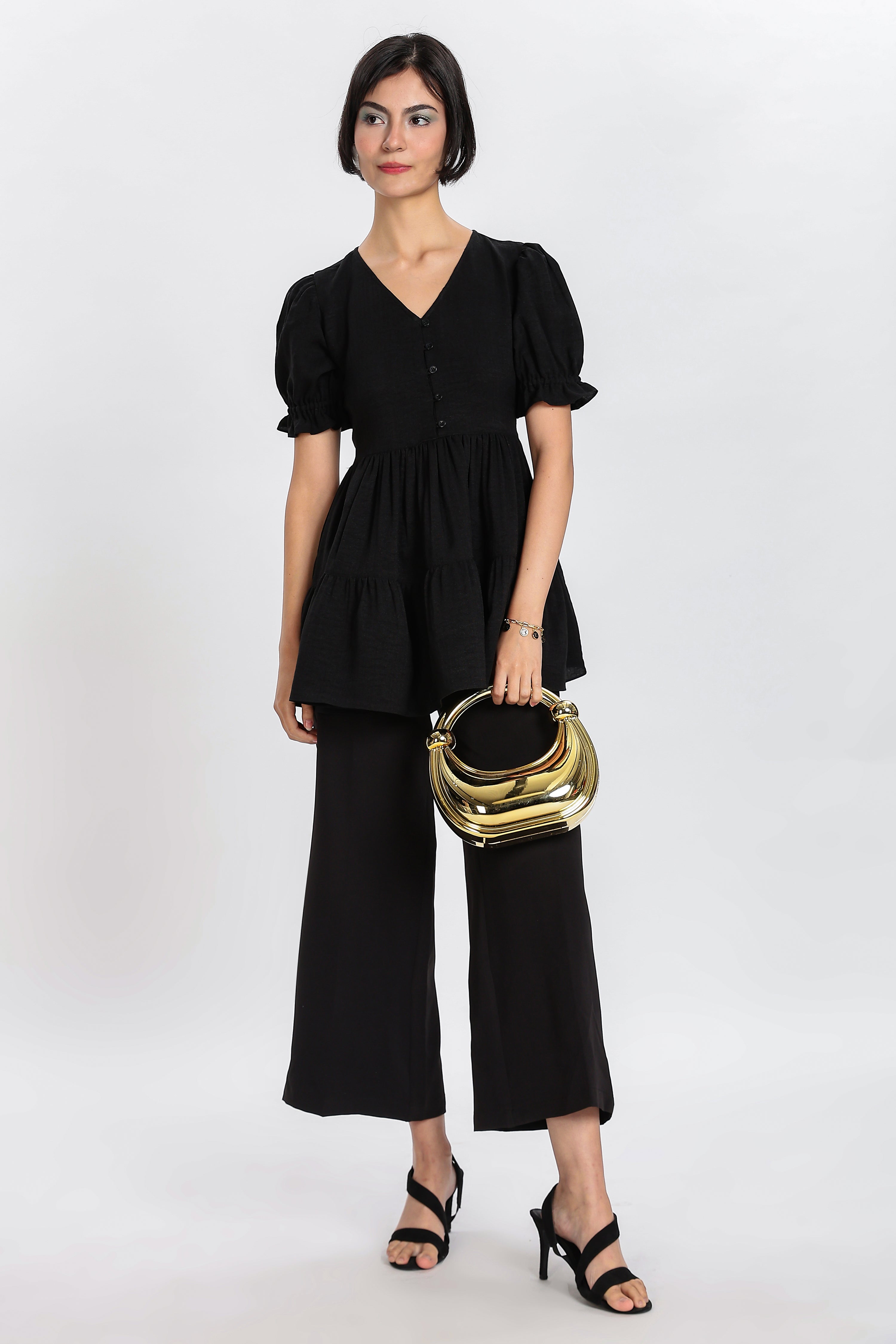 CASUAL TOP-BLACK