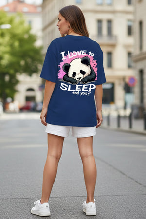 PANDA GRAPHIC PRINTED OVERSIZED T-SHIRT