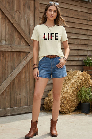 LIFE GRAPHIC PRINTED REGULAR TEE
