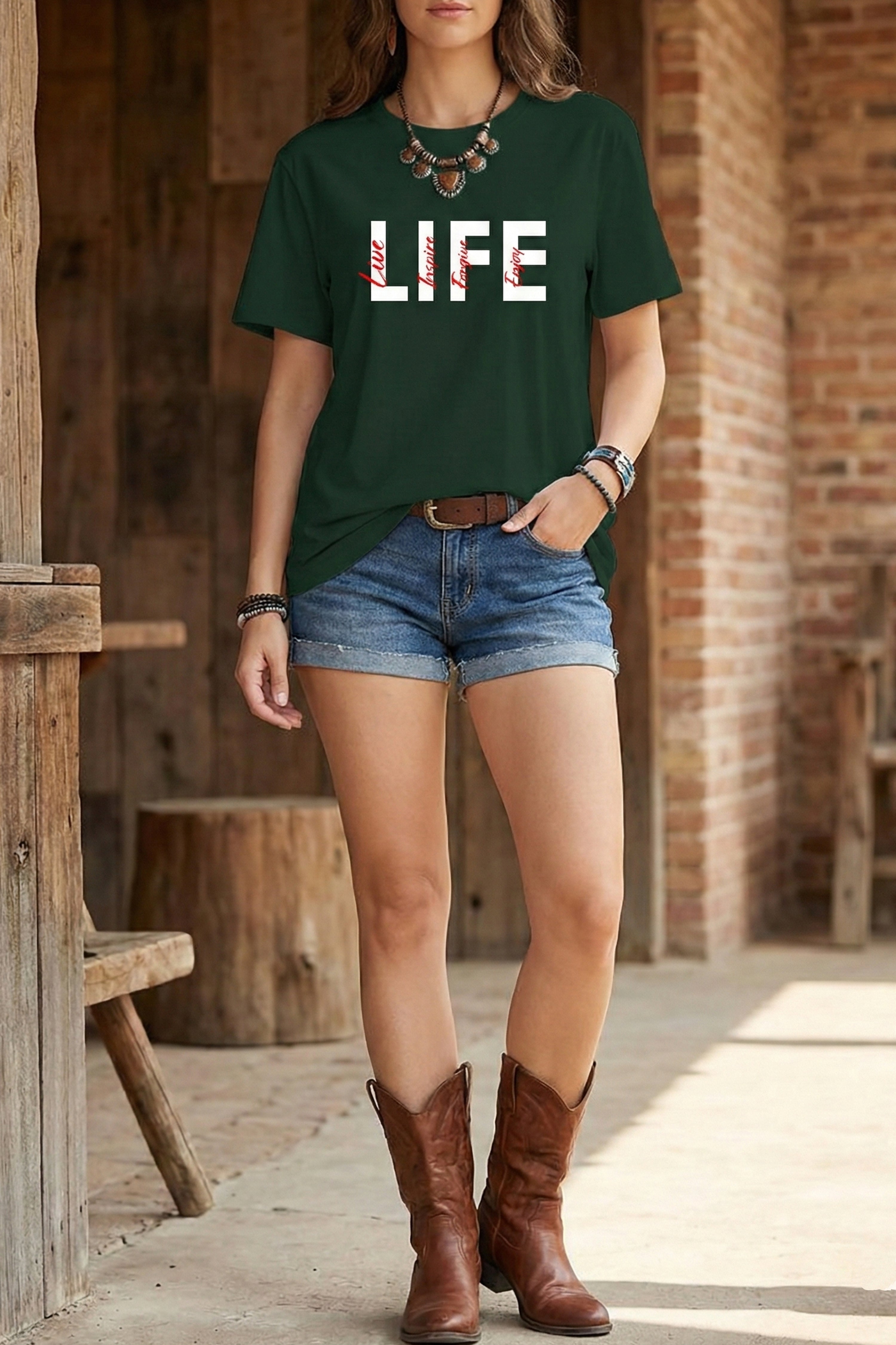 LIFE GRAPHIC PRINTED REGULAR TEE