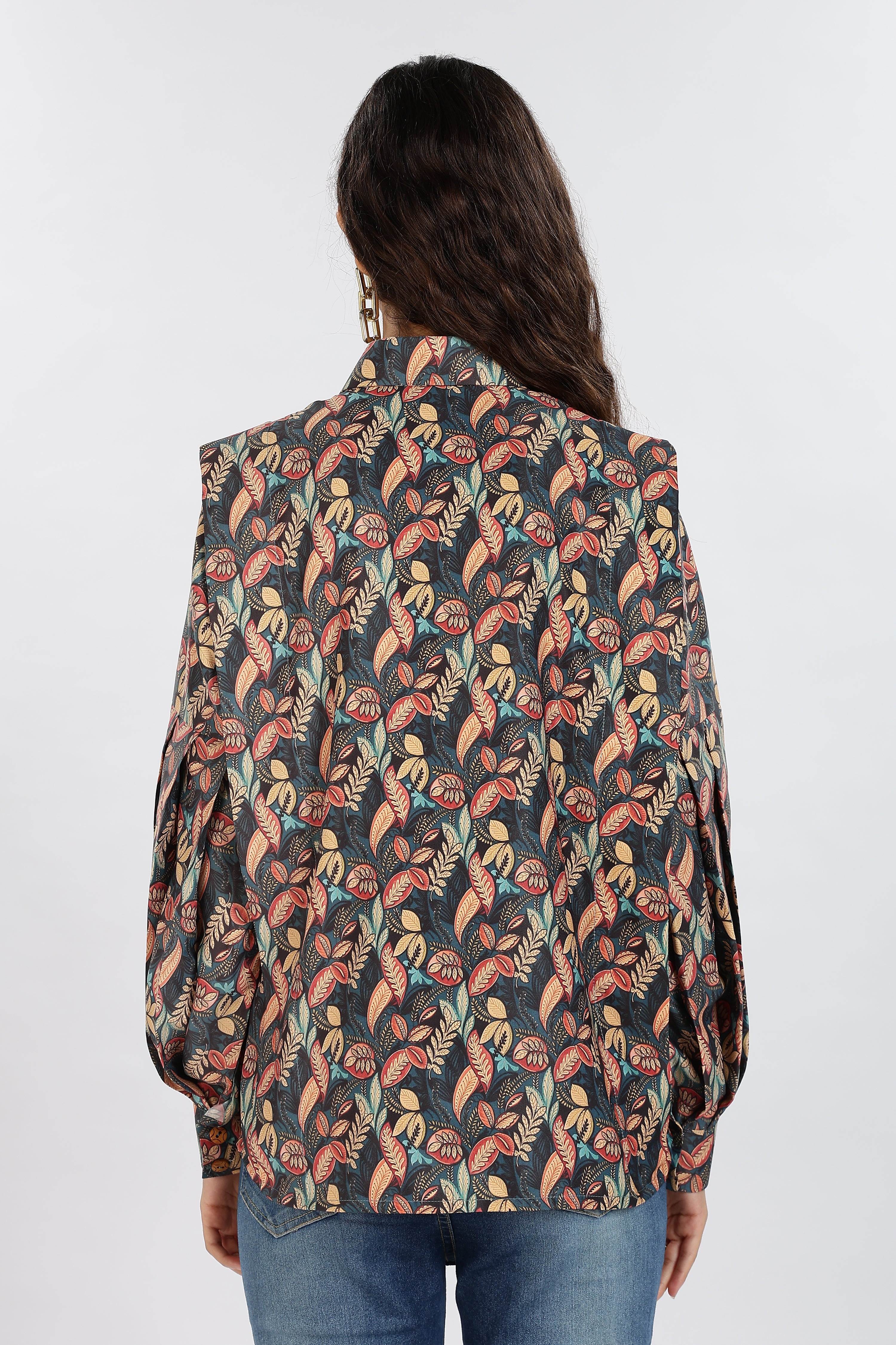 PRINTED SHIRT-BLUE