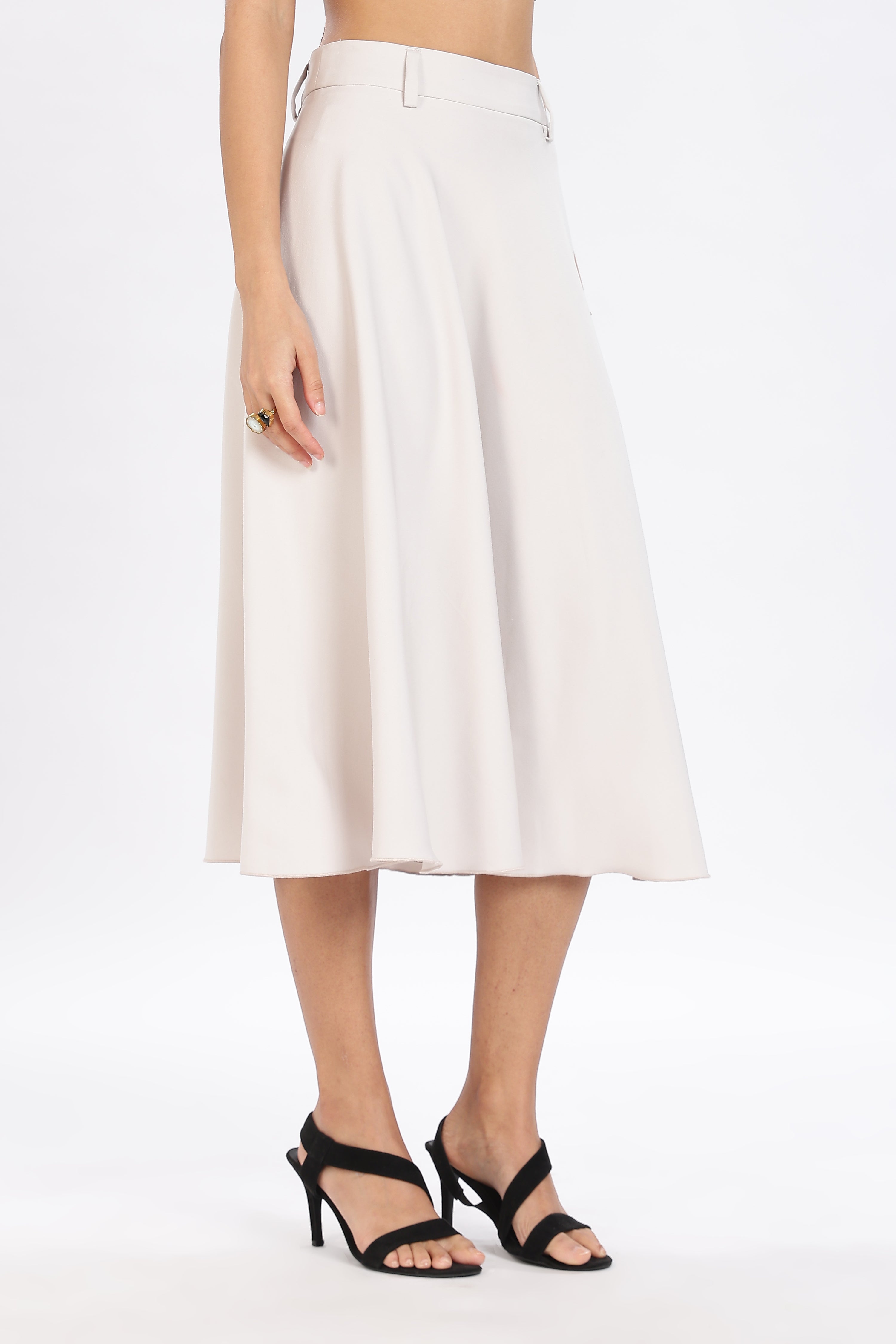 FULL CIRCLE SKIRT-FAWN