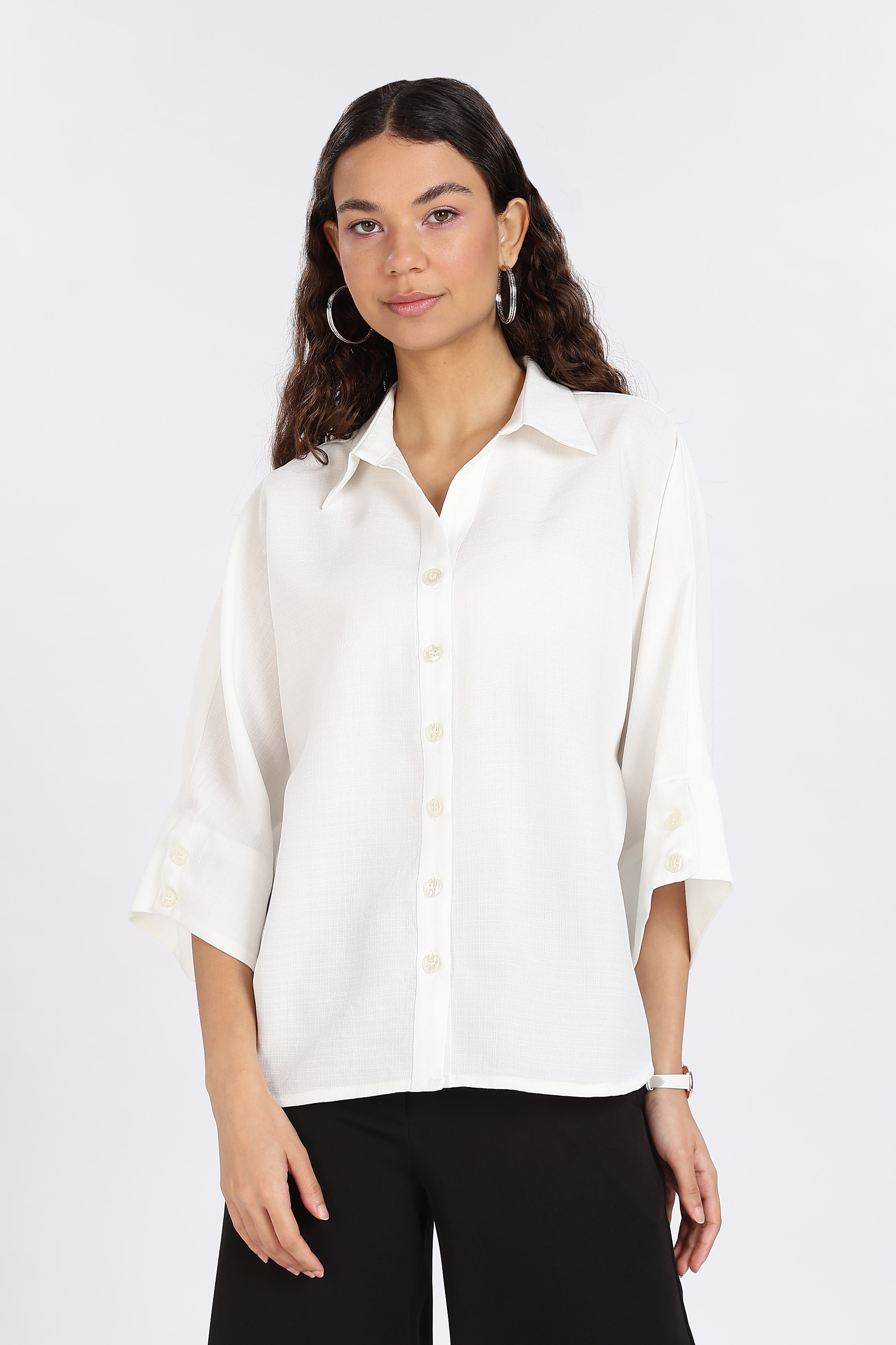 EXCLUSIVE LINEN SHIRT-WHITE