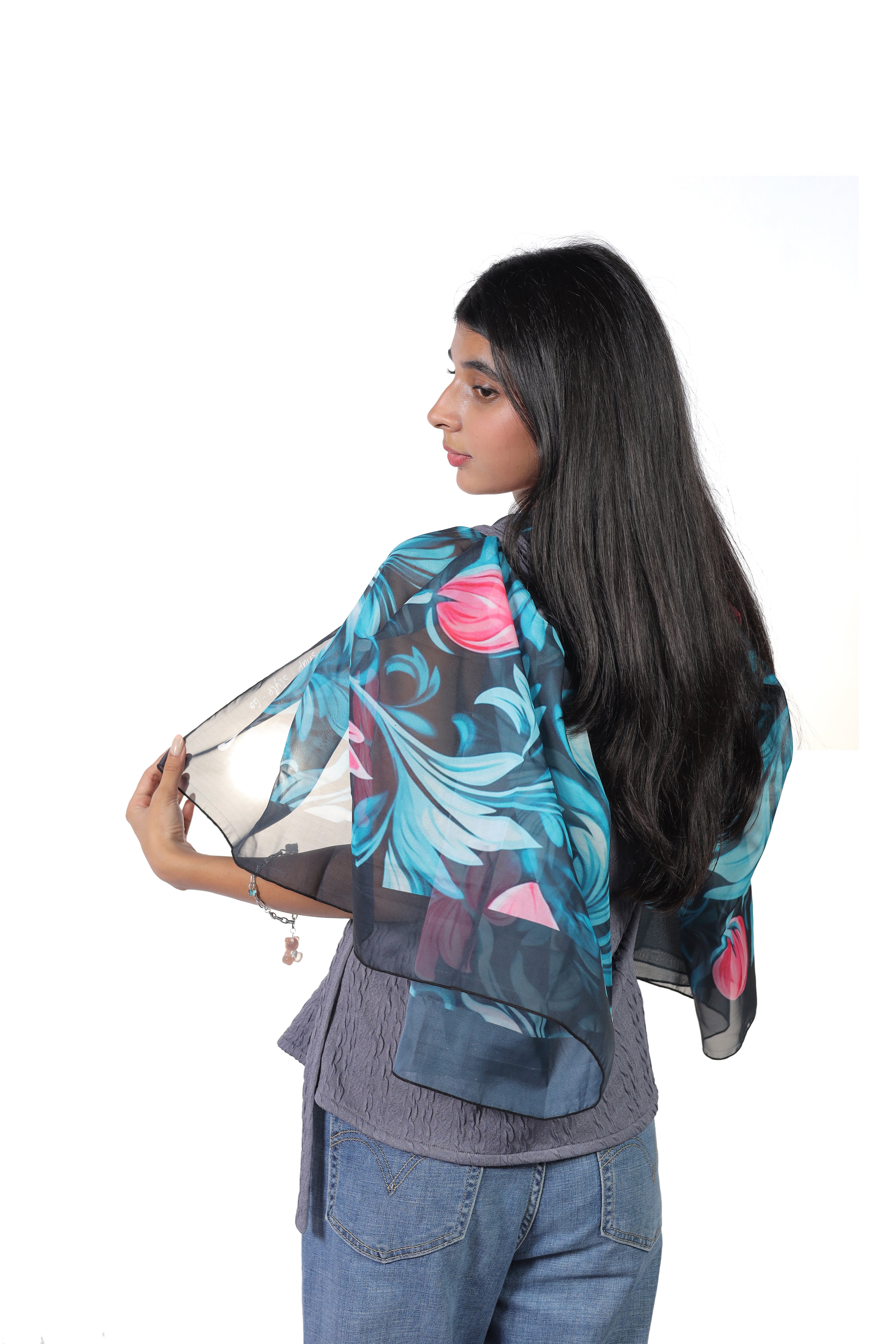 TEAL TULIP SCARF